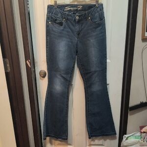 Seven7 Women's Medium Blue Flare Jeans